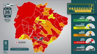 Foto de Mapa Prosseguir: Dourados está com recomendação de “lockdown” referente a 20° semana pandêmica do ano, Três Lagoas muda de bandeira também