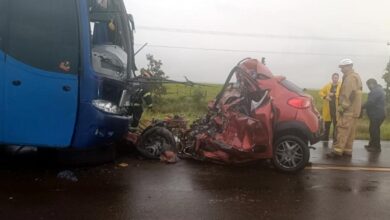 Foto de Colisão entre ônibus e carro mata quatro pessoas na MS-338